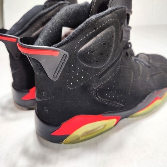 Nike Air Jordan 6 IV Retro Black Infrared Basketball Sneakers Men's Shoes Size 8 - Picture 2 of 10